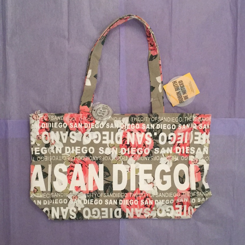 Robin Ruth San Diego Floral Tote Bag NEW